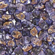 SuperDuo perlen 2.5x5mm Luster Bronze 1/2 - Tanzanite